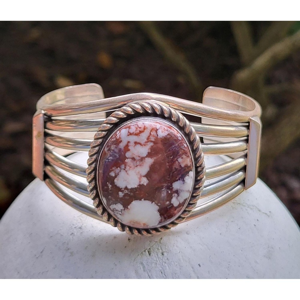 Gabby Gabriel Jurado Wildhorse Turquoise Sterling Silver Cuff Bracelet Vintage